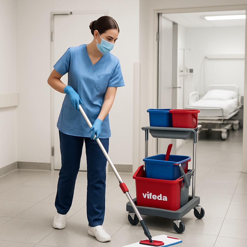 photographic keep Vileda Branding Stlye  Not insert headline or any text Boosting Hygiene Standars in healthcare facilities